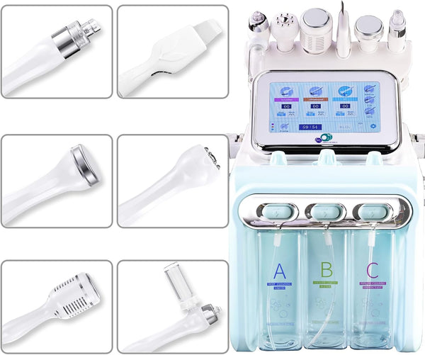 Bio Healing 6-in-1 Hydro Dermabrasion RF EMS LED Facial Machine ...