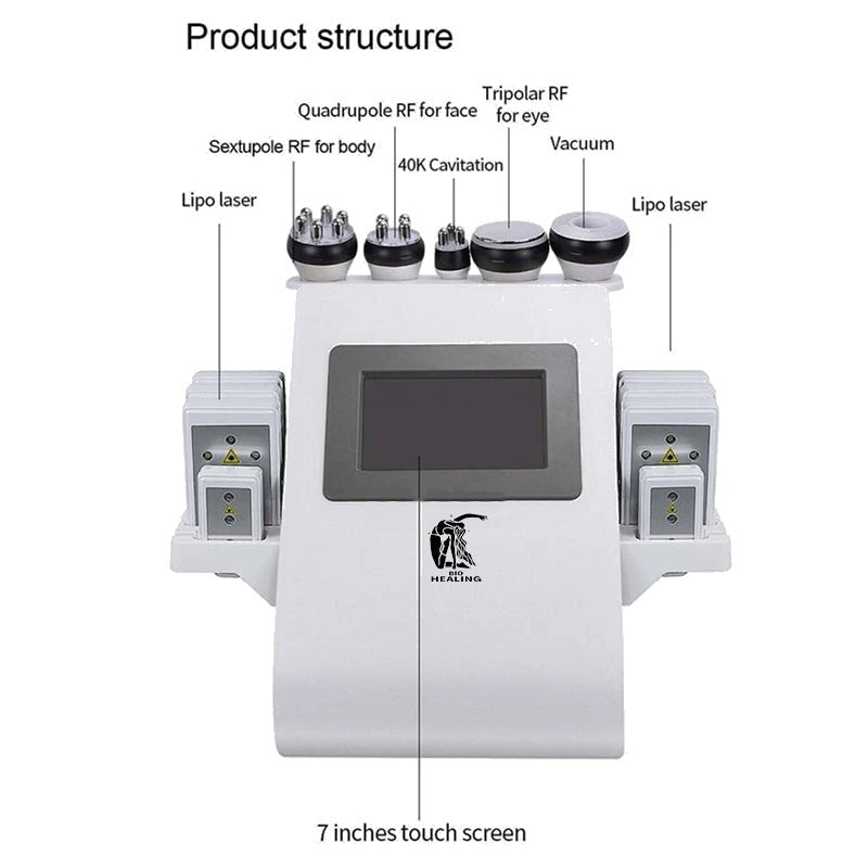 Bio Healing 6 - in - 1 Ultrasonic Cavitation + RF Machine - Bio Healing Australia