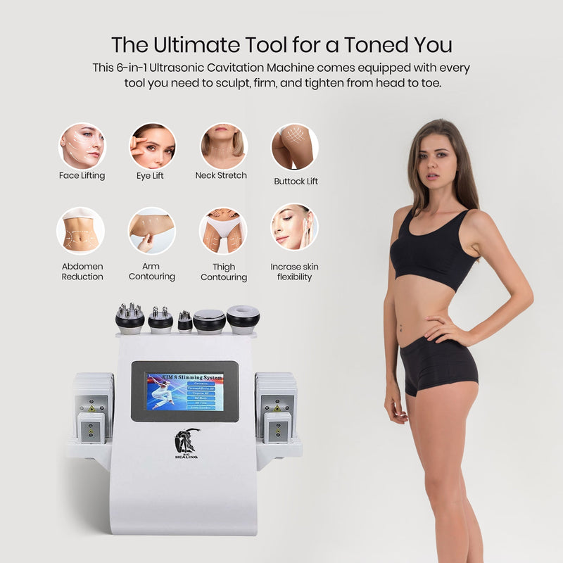 Bio Healing 6 - in - 1 Ultrasonic Cavitation + RF Machine - Bio Healing Australia