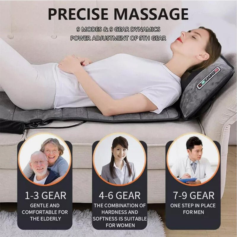 Full Body Electric Massage Mat,with 10 Vibration Motors Pad and 4 Heating Pad - Bio Healing Australia