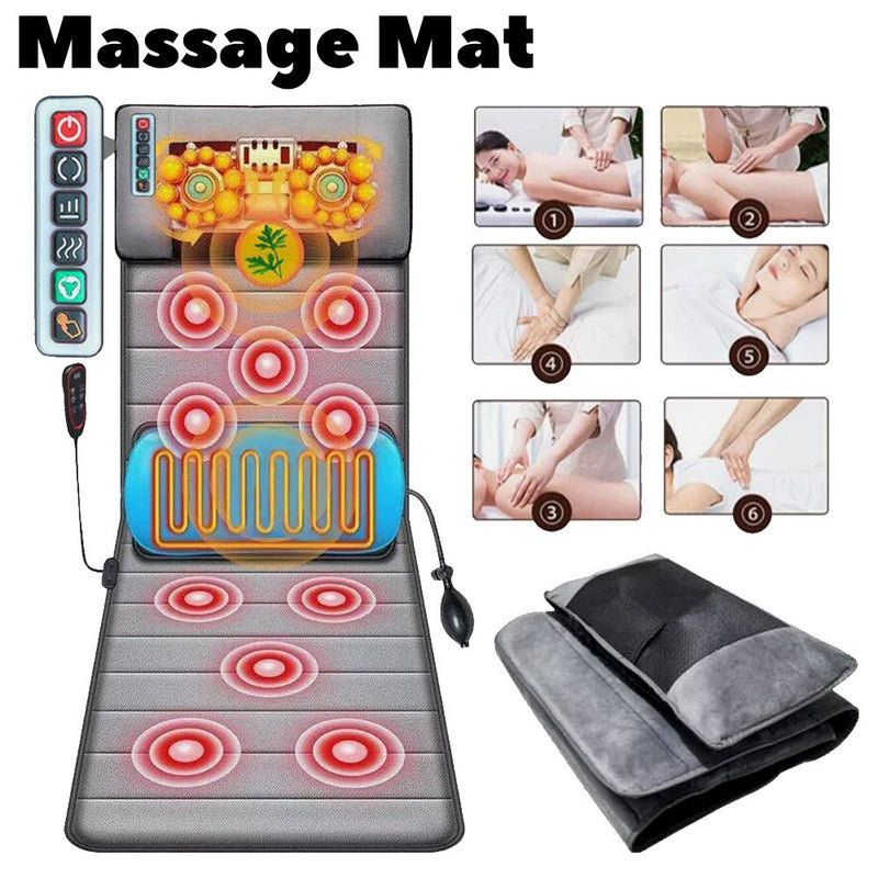 Full Body Electric Massage Mat,with 10 Vibration Motors Pad and 4 Heating Pad - Bio Healing Australia