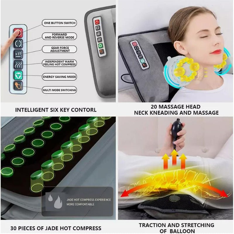 Full Body Electric Massage Mat,with 10 Vibration Motors Pad and 4 Heating Pad - Bio Healing Australia