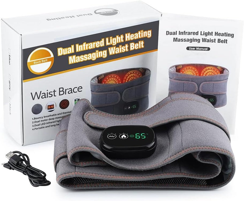 Infrared Heating Lumbar Belt with Vibration & Mugwort Wireless Back Pain Relief - Bio Healing Australia