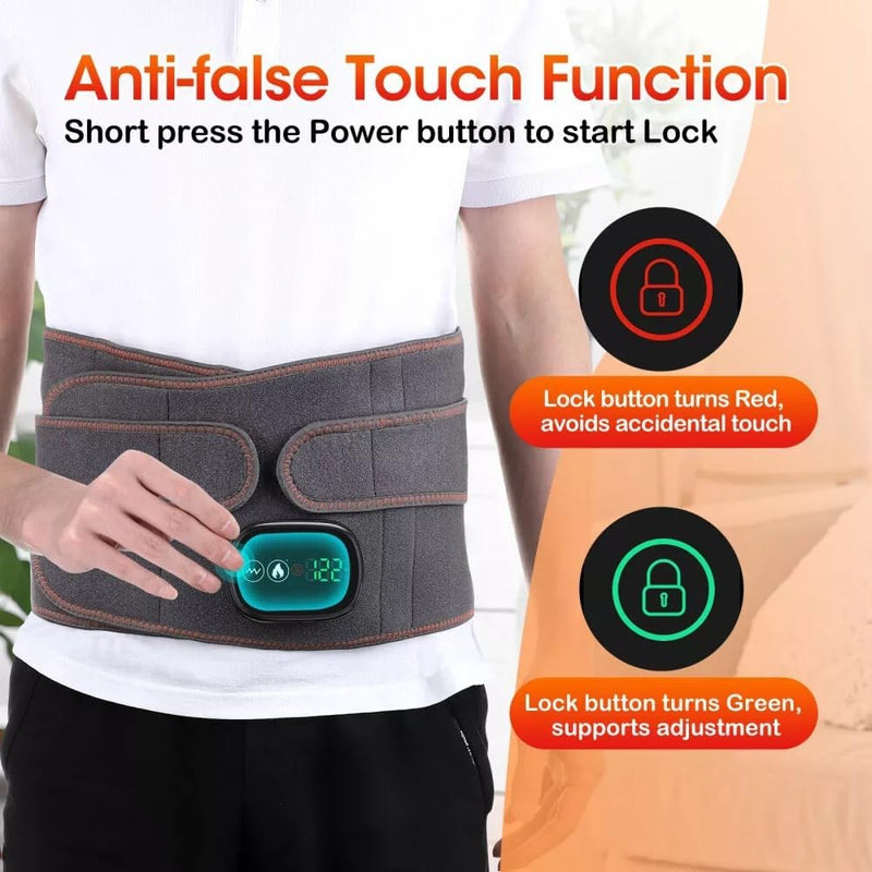 Infrared Heating Lumbar Belt with Vibration & Mugwort Wireless Back Pain Relief - Bio Healing Australia
