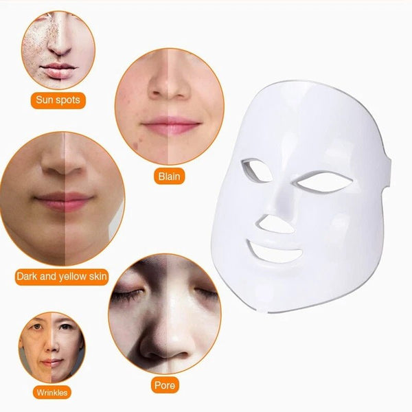 LED Light Face Mask Facial Skin Rejuvenation Therapy Anti Wrinkle - Bio Healing Australia