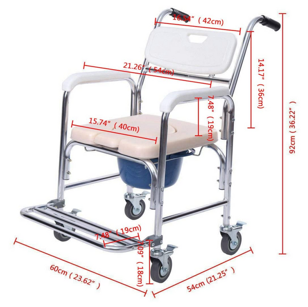 3 in 1 Shower Commode Wheelchair, Bio Healing Australia