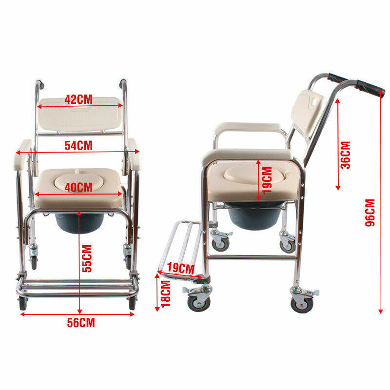 3 in 1 Shower Commode Wheelchair, Bio Healing Australia